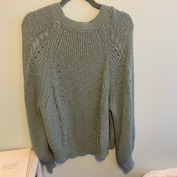 american eagle open knit scoop neck sweater - Picture 2 of 5